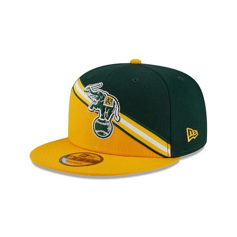 MLB Oakland Athletics Color Cross 9Fifty Snapback (FQJ0401) - Yellow New Era Caps